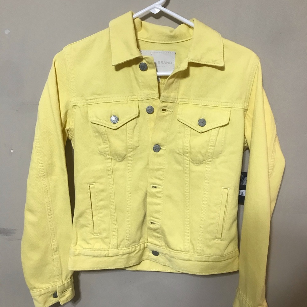 New w/ tags Light Yellow Lucky Brand Denim Jacket
